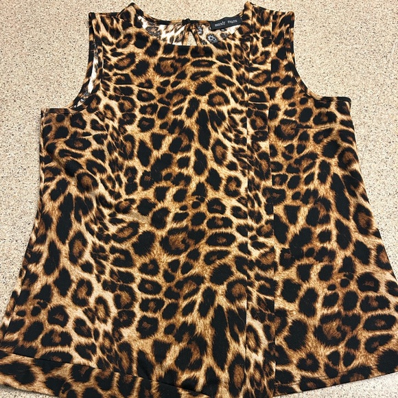 Mandy Evans Tops - Leopard Print Sleeveless Top